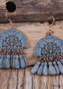Pendientes bohemios, pendientes colgantes RH, pluma y hoja